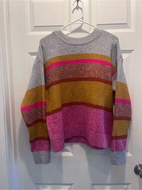 Lou & Gray for the Loft. Striped Cozy Crewneck Sweater